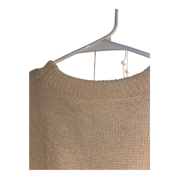 Tan Cropped Sweater Vest | Neutral Knit Top | Minimalist Style | Size 4 - Picture 6 of 7